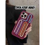 3D Silicone Sensory Phone Case for iPhone 13/14/15 Red - Image 3