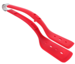 Two-in-one Frying Spatula Clip Silicone Red, Multifunctional High Temperature Resistant Cooking Tool - Image 4