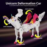 Pink Magnetic Transforming Unicorn Car Toy Automatic Shape-Shifting Robot for Kids - Image 4