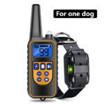 Black Rechargeable Waterproof Dog Training Collar with Remote