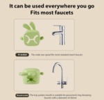 Kids Faucet Extender For Sink |  Green Silicone Cartoon Water Faucet Extender | For Sink, Bathroom - Image 3