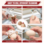 Silicone Egg Brush Cleaner-Brown - Image 4