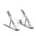 Aluminum Alloy Laptop Stand Folding Lift Vertical Base Heightening Bracket (Silver)