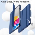 Protective Case With Pencil Holder For IPad Air 4/5 (10.9-Inch) - Dark Blue - Image 5