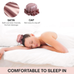 Curling Rod & Cap Satin Heatless Hair Rollers Set-Black - Image 3