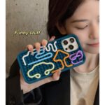 3D Silicone Sensory Phone Case for iPhone 13/14/15 Blue - Image 2