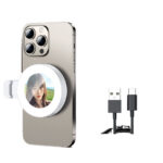 Mini 9-color Pocket Fill Light LED Selfie Ring Light Portable Ivory White - Image 3