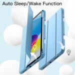 Protective Case With Pencil Holder For IPad Air 4/5 (10.9-Inch)- White Ice Blue - Image 4