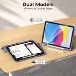 Protective Case With Pencil Holder For IPad Air 4/5 (10.9-Inch)- Lavender Purple - Image 4