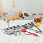 Stainless Steel Chicken Wing Leg Rack Grill Holder With Drip Pan - Image 2