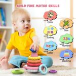 Pink Whale Stacking Rings Sensory Montessori Toys - Image 3