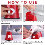 Multifunctional Vegetable Cutter Slicer-Red - Image 4