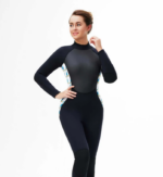 Women's Diving Suit Surfing Scuba Snorkeling Suit Full Swimsuit With Sleeve Length 3 Mm Size S - Image 2