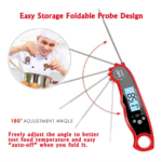 Waterproof Digital Meat Thermometer-Red - Image 2