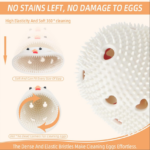 Silicone Egg Brush Cleaner-Beige - Image 3