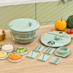 Salad Spinner Vegetable Washer With Bowl Rotary Handle - Image 2