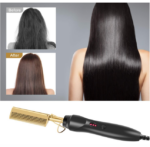 Electric Straightening Comb With Anti-Scald Pressing - Portable Heated Curling Iron For Wet And Dry Hair Styling - Image 5