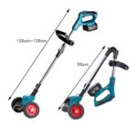 Multifunctional Folding Electric Lawn Mower With 3 Kind Blades-Blue - Image 2