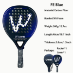 2025 New Camewin Carbon Fibre Padel Racket-Blue - Image 3