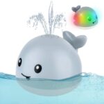 Grey Creative Whale Water Spray Bath Toy for Toddlers - Image 2