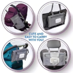 Gray Travel Baby Waterproof Changing Mat Hanging Foldable Storage Bag - Image 4