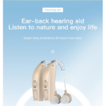 Bluetooth Hearing Amplifiers With Charging Case-Beige & Black - Image 2