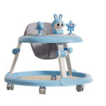 Blue Foldable Walker For 6-18 Months Old Baby With Music