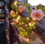 Solar Roses String Lights LED Artificial Flower Garlands Light With 8 Modes IP45 Waterproof Solar Powered Fairy String Lights Floral Garland - Image 5