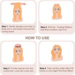 Curling Rod & Cap Satin Heatless Hair Rollers Set-Brown - Image 5