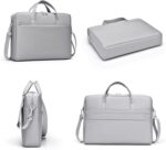 15.6 Inch Thin Laptop Bag Can Be Carried On One Shoulder Or Crossbody Gray - Image 3