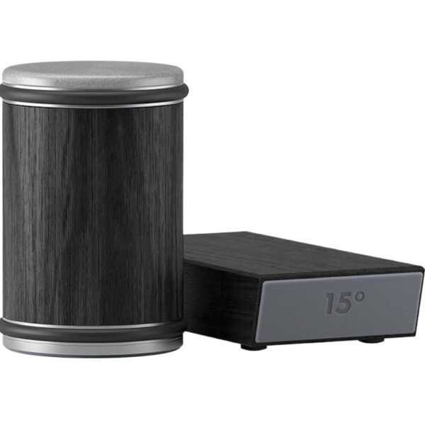 Kitchen Rolling Knife Sharpener Aluminum Alloy Diamond Drum Whetstone 15&20 Degree Magnetic (Black)