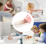 Kids Faucet Extender For Sink |  Pink Silicone Cartoon Water Faucet Extender | For Sink, Bathroom - Image 5