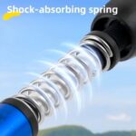 Three-Section Aluminum Alloy Trekking Pole Adjustable Ultra Light-Blue - Image 3