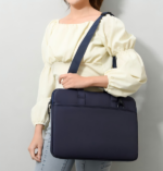 15.6 Inch Thin Laptop Bag Can Be Carried On One Shoulder Or Crossbody Dark Blue - Image 3