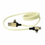 Magnetic Data Cable Fast Charging 60w Dual Input Dual Output Multi-function Magnetic Charging Cable Type-c (yellow) - Image 2