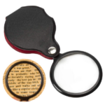 60mm Foldable Leather Magnifying Glass With 10x Glass Lens For Elderly People To Read Books And Newspapers With Sunlight Focusing