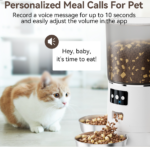 Smart Automatic Pet Feeder For Cats&Dogs 6L With App Control WIFI-White - Image 5