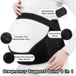 Adjustable Breathable Maternity Belly Band Black S - Image 2