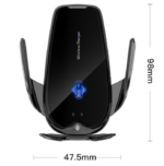 Smart Induction Car Phone Holder 15W Magnetic Wireless Fast Charging Outlet Clip-on Navigation Holder - Image 5