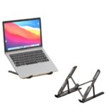 Aluminum Alloy Laptop Stand Folding Lift Vertical Base Heightening Bracket (Black) - Image 2