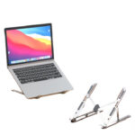 Aluminum Alloy Laptop Stand Folding Lift Vertical Base Heightening Bracket (Silver) - Image 2