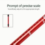 Three-Section Aluminum Alloy Trekking Pole Adjustable Ultra Light-Red - Image 3