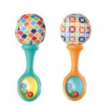 Soft Pompom Sensory Shaker Baby Handheld Rattle Toy