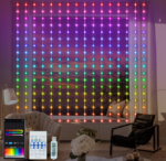 Bluetooth APP Point Control Curtain Light DIY Programming Subtitle Atmosphere Light LED Smart Pattern Fantasy Curtain Light - Image 2