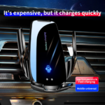 Smart Induction Car Phone Holder 15W Magnetic Wireless Fast Charging Outlet Clip-on Navigation Holder - Image 3