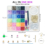 6000Pcs Craft DIY Jewellery Making Clay Bead Kit & Accessories - Image 5