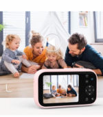 Digital Camera 2.8 Inch CCD HD 4K Home Student Children Special Camera Portable Card Camera (Pink) - Image 2