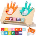 Montessori Wooden Number Puzzle Board Educational Number Counting Blocks