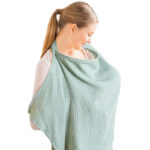 Multi-Functional Cotton Nursing Cover Light Green