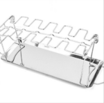 Stainless Steel Chicken Wing Leg Rack Grill Holder With Drip Pan